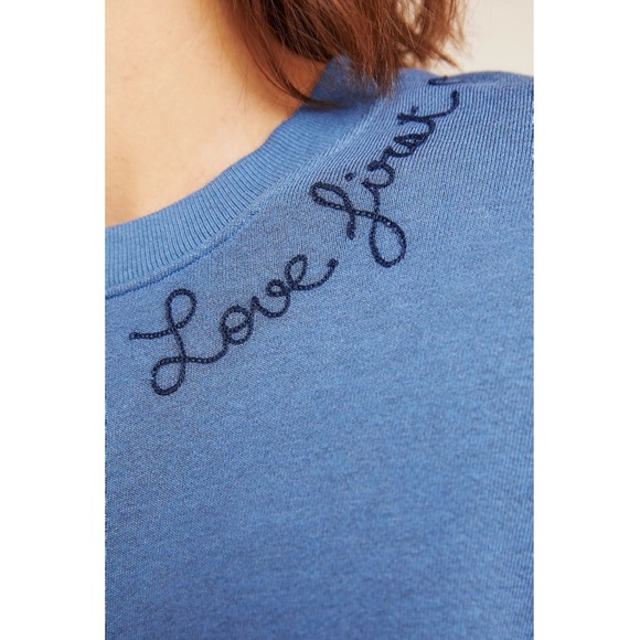 Sundry // Love First Embroidered Sweatshirt NWOT🌛 - Picture 3 of 12